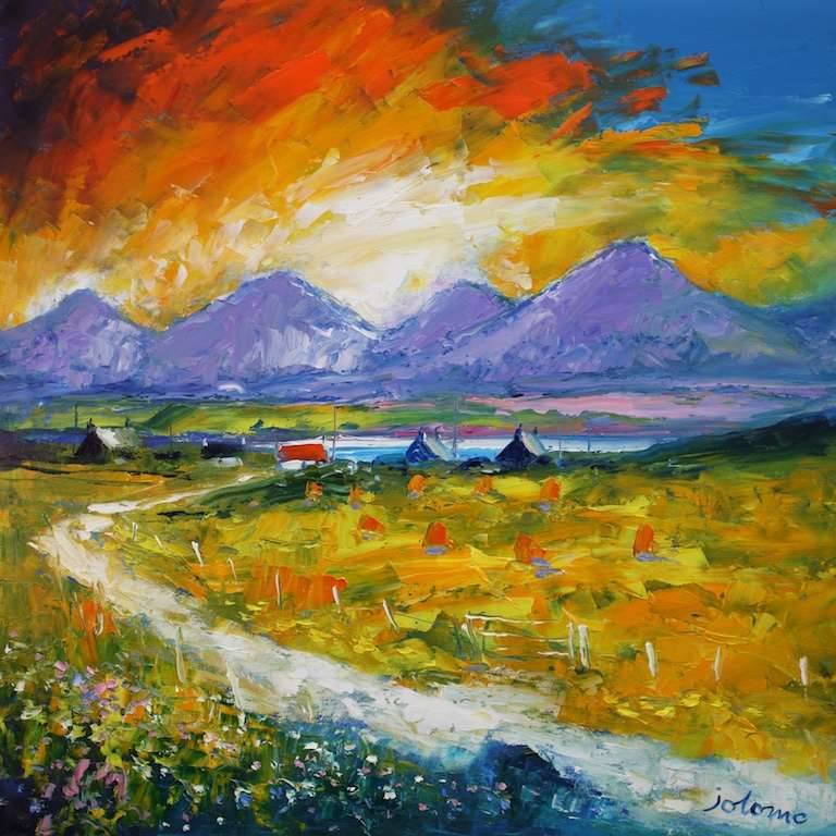 An Evening Gloaming Isle of Harris 24x24 - John Lowrie Morrison