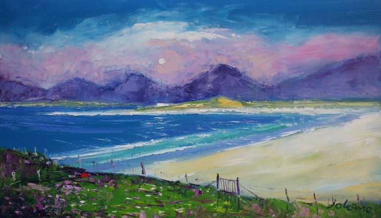 Gate To Luskentyre Beach Isle Of Harris 14x24 - John Lowrie Morrison