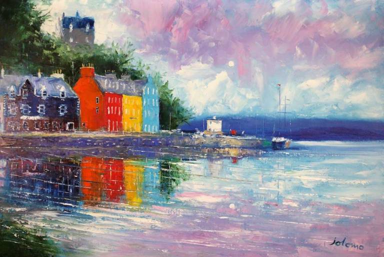Wet Morninglight Tobermory Isle of Mull 20x30 - John Lowrie Morrison