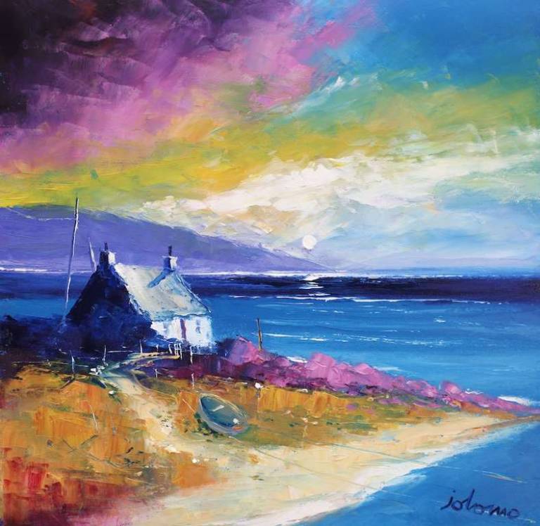 Stormy Sunset On The Mull Of Kintyre 16x16 - John Lowrie Morrison