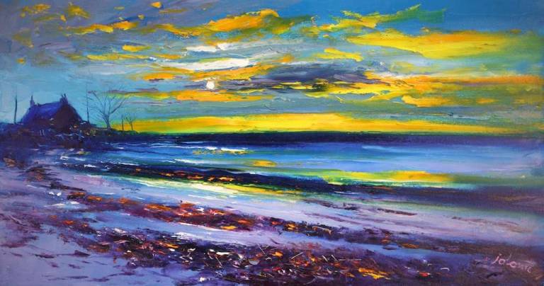 A Kintyre Sunset Muasdale Beach 16x30 - John Lowrie Morrison