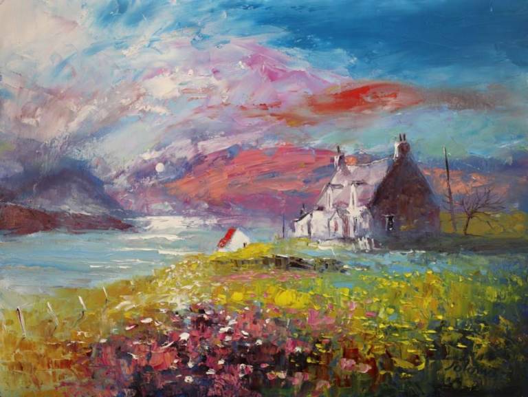 Morning Mist Arivruach Isle Of Lewis 18x24 - John Lowrie Morrison