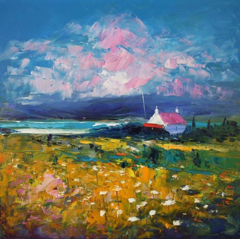 An Autumnlight Isle of Gigha 16x16 - John Lowrie Morrison