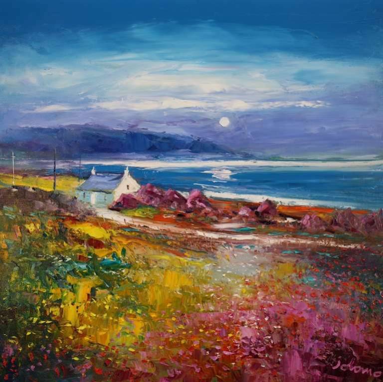 An Evening Gloaming On The Mull Of Kintyre 24x24 - John Lowrie Morrison