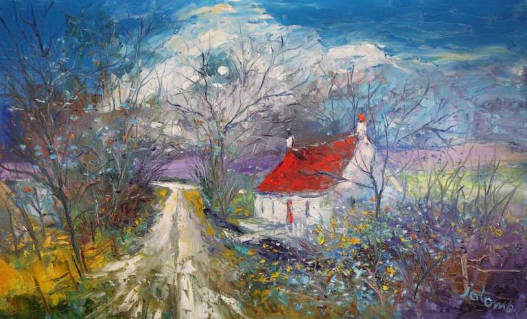 Winterlight The Long & Winding Road Kintyre 20x32 - John Lowrie Morrison