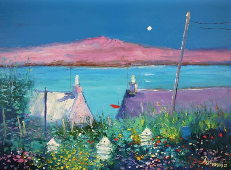 Beehives On The Sound Of Iona 18x24 - John Lowrie Morrison