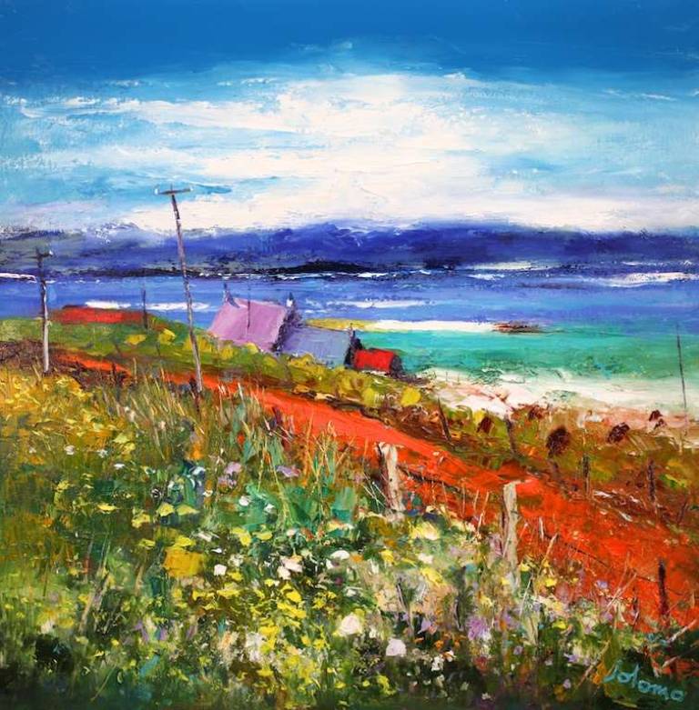 The Orange Path Isle Of Iona 24x24 - John Lowrie Morrison