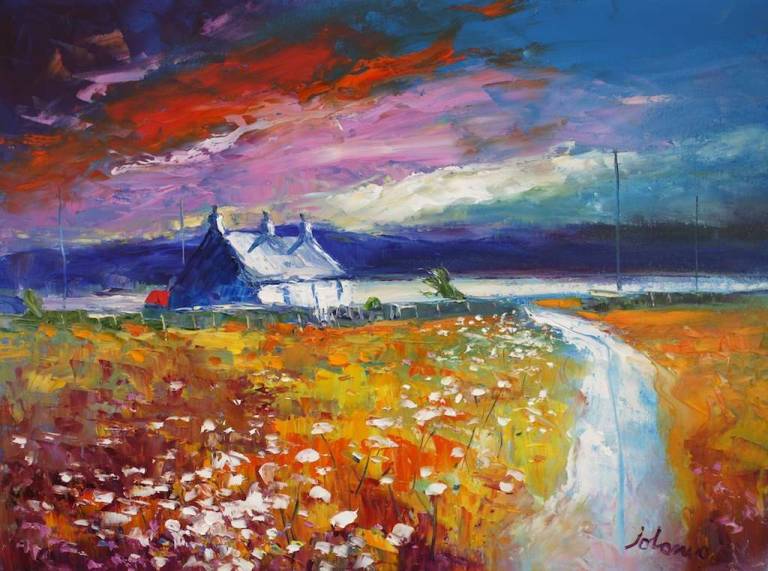 Early Morninglight Over Isle Of Gigha 14x24 - John Lowrie Morrison