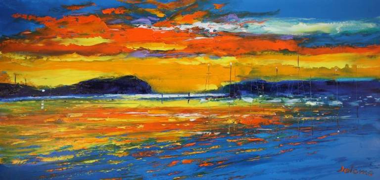 Early Morninglight Campbeltown Loch 16x32 - John Lowrie Morrison