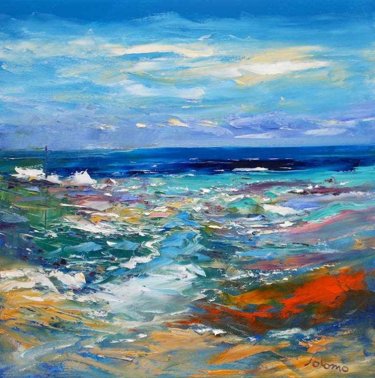 Outgoing tide the Gauldrons Machrihanish 24x24 - John Lowrie Morrison