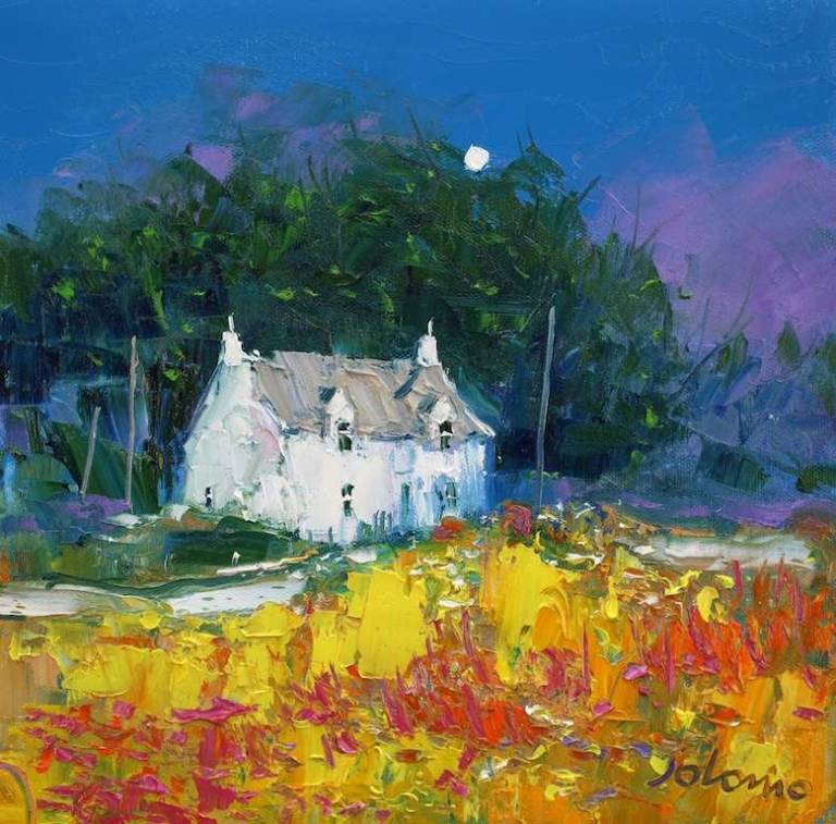 Misty Morning Grogport Kintyre 12x12 - John Lowrie Morrison