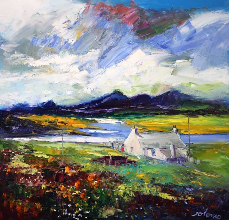 Crofthouse & Peat Stack Isle of Lewis - John Lowrie Morrison