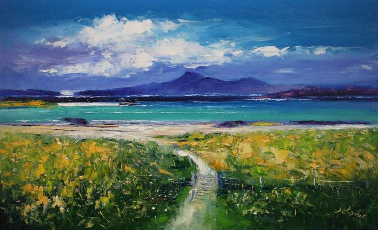 Through the gate to Traigh Bhan Iona 20x32 - John Lowrie Morrison