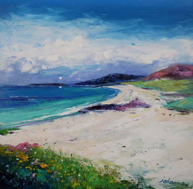 Bonnie Prince Charlie's Beach Isle of Eriskay 24x24 - John Lowrie Morrison