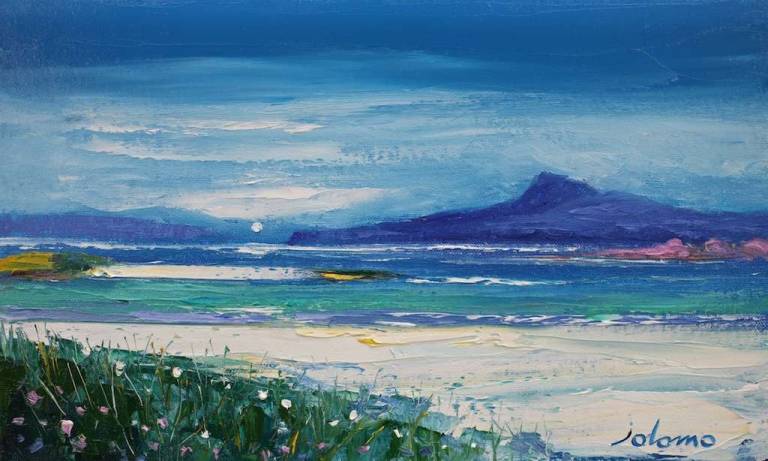 Summerlight Iona Looking To Ben More 10x16  SOLD - John Lowrie Morrison
