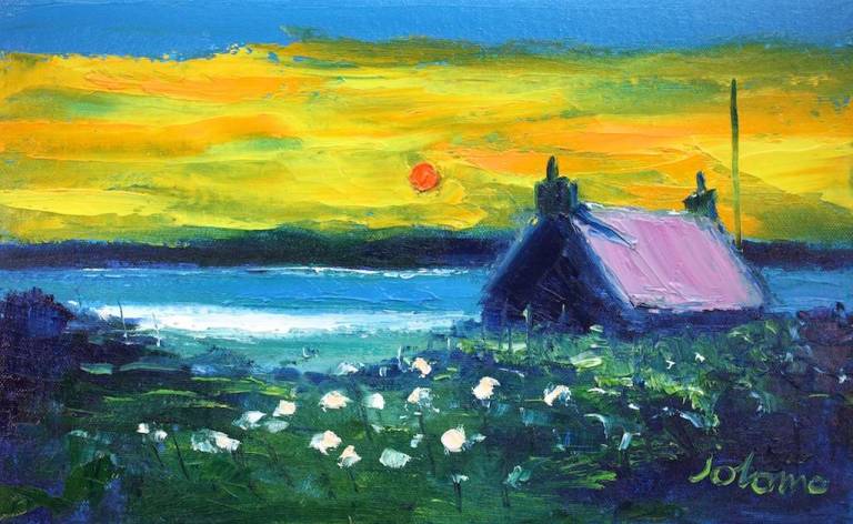 Daybreak On Isle of Gigha 10x16 - SOLD - John Lowrie Morrison