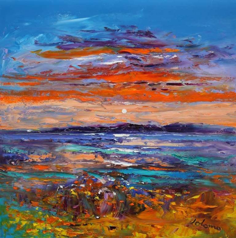 Sunset Isle of Barra 20x20 - John Lowrie Morrison