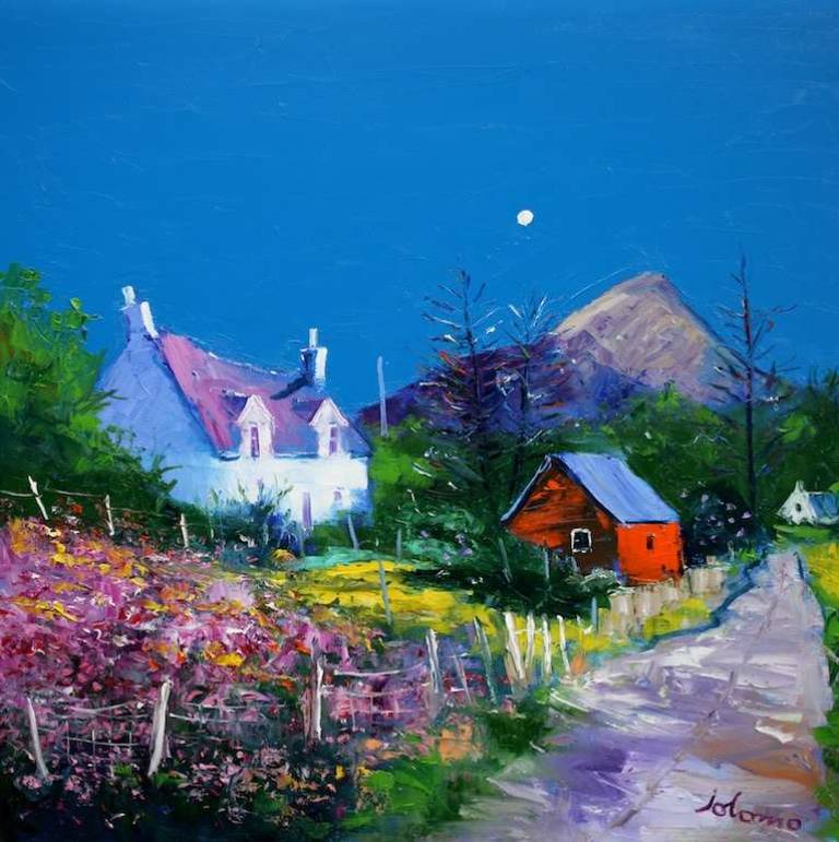 Croft in the Cuillins Isle of Skye 24x24 - John Lowrie Morrison