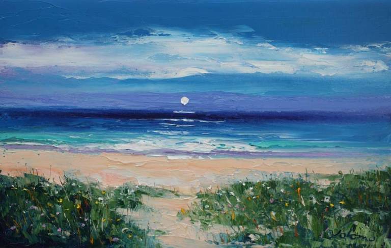 Summerlight Balevullin Beach Isle of Tiree 10x16  SOLD - John Lowrie Morrison