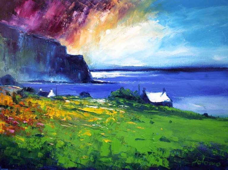 Storm Passing Isle of Eigg 18x24 - John Lowrie Morrison