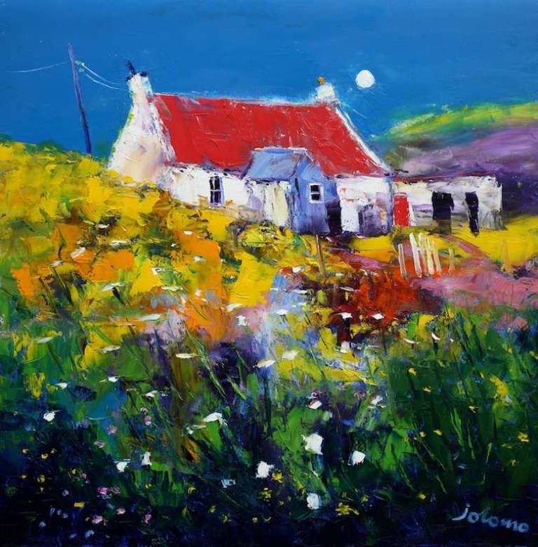 The Old Post Office Isle of Eriskay 24x24 - John Lowrie Morrison