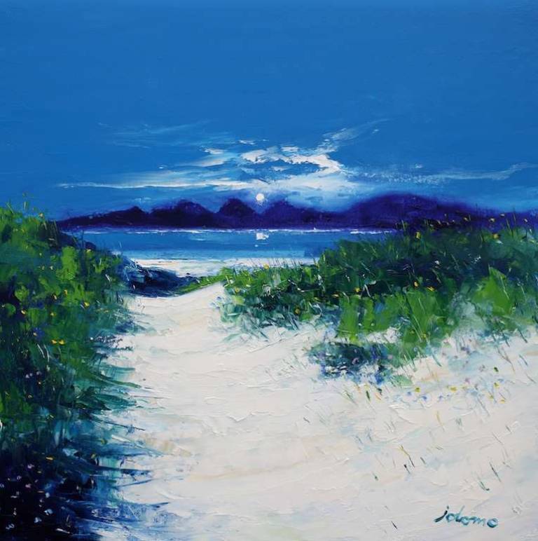 Beach Path Luskentyre Isle of Harris 24x24 - John Lowrie Morrison