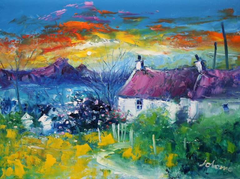 Beehives On The Croft Isle of Mull 18x24 - John Lowrie Morrison