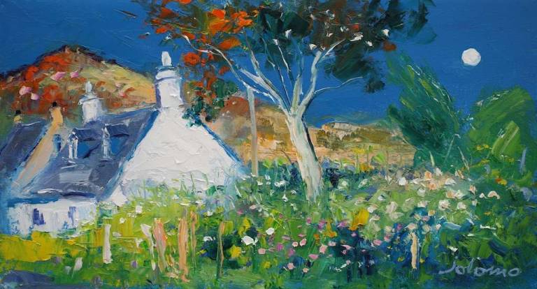 A Kintallen Summer Moonrise 10x18 - John Lowrie Morrison