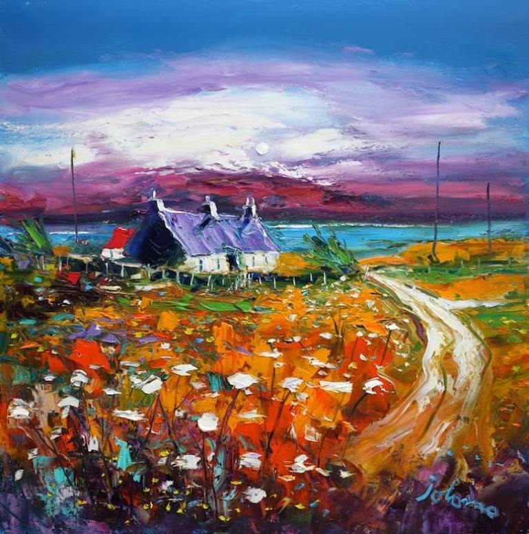 Autumn Misty Light Isle of Gigha 20x20 - John Lowrie Morrison