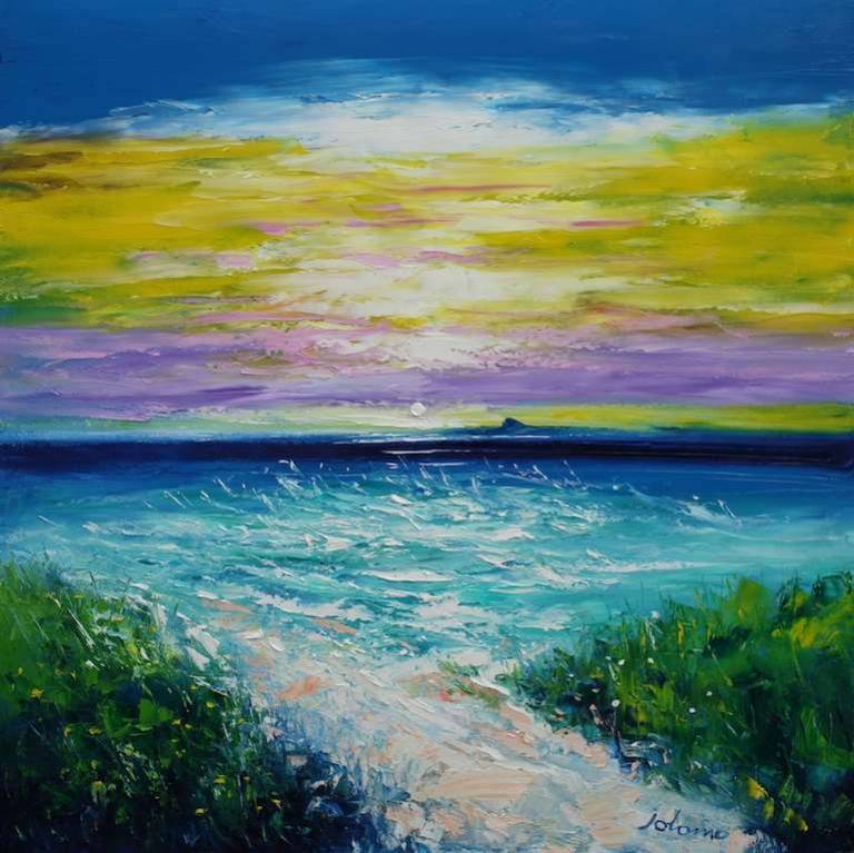 Iona Spindrift Looking To The Dutch Man's Cap 30x30 - John Lowrie Morrison