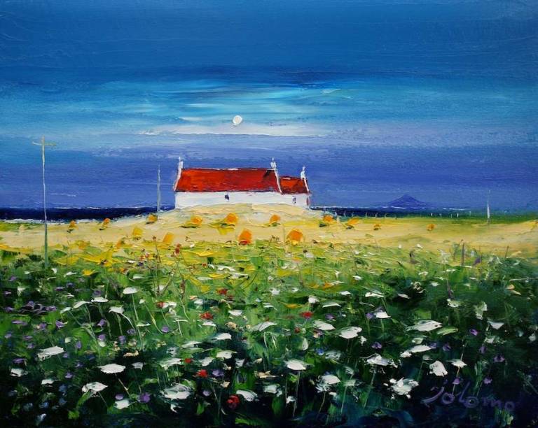 A Summer Evening Gloaming Isle of Tiree 16x20 - John Lowrie Morrison