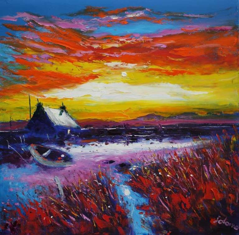 Sunrise Isle of North Uist 24x24 - John Lowrie Morrison