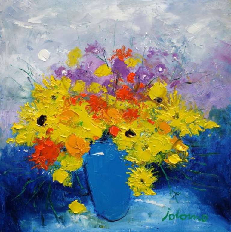 The Blue Vase In The Moonlight 12x12 - John Lowrie Morrison
