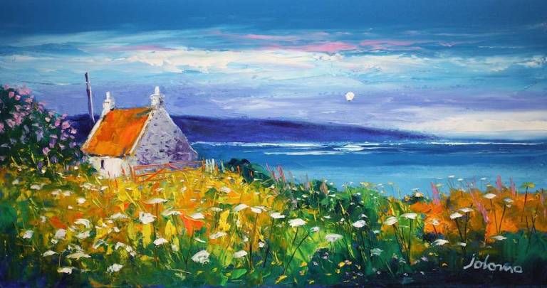 Field Of Wild Flowers Isle Of Gigha 16x30 - John Lowrie Morrison