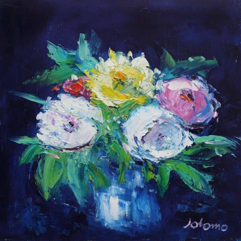 A Jug Of Roses 12x12 - John Lowrie Morrison