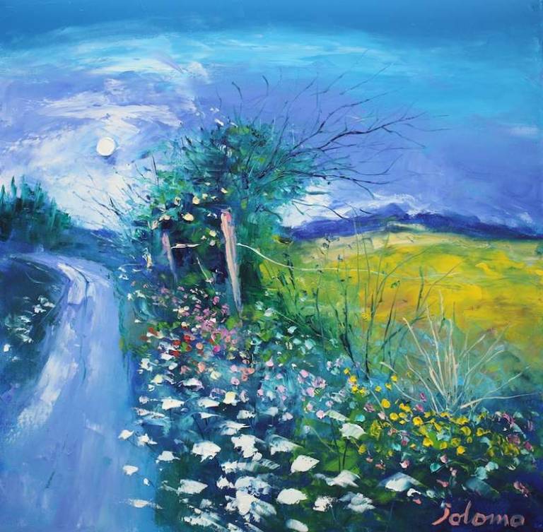 Wild Flowers And Hedgerow Isle Of Arran 16x16 - John Lowrie Morrison