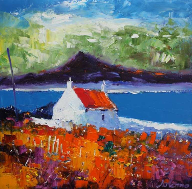 Autumn Bracken Isle Of Iona 16x16 - John Lowrie Morrison