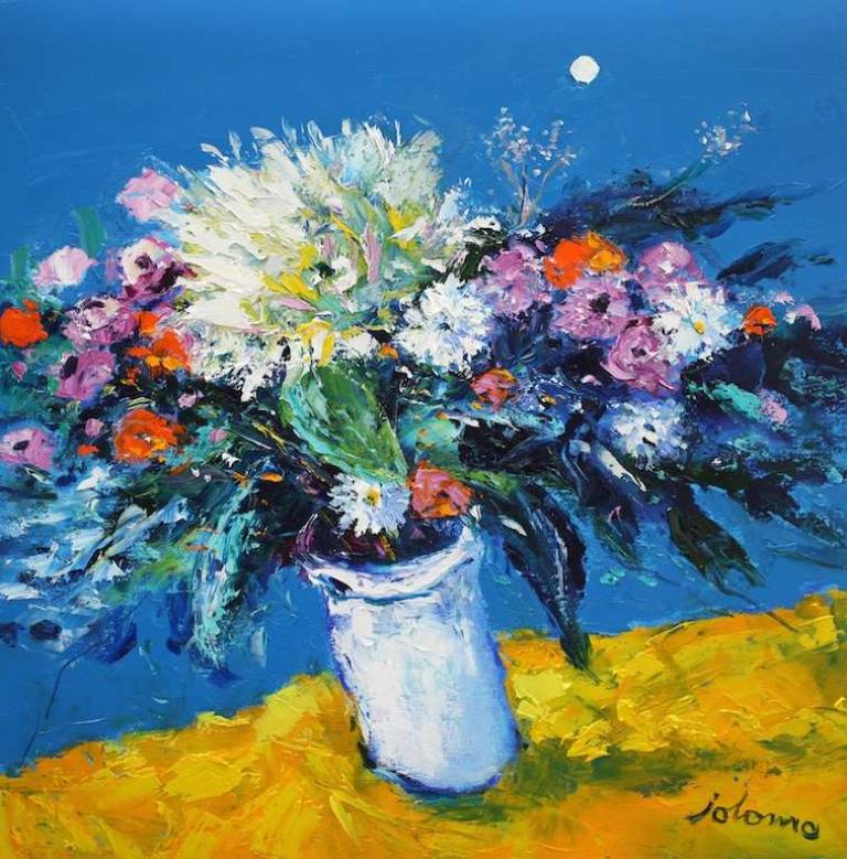 Flowers In A Window Eveninglight 20x20 - John Lowrie Morrison