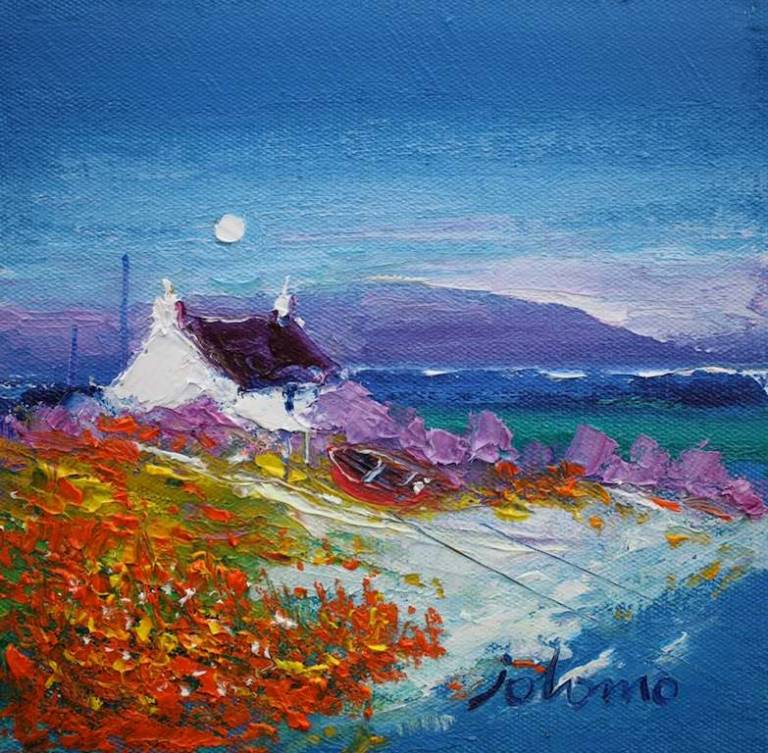 Shore Weeds West Port Kintyre 6x6 - John Lowrie Morrison