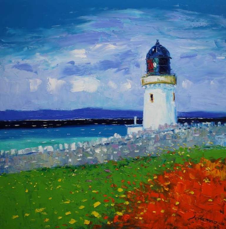 Wild Flowers Dunnet Head Caithness 30x30 - John Lowrie Morrison