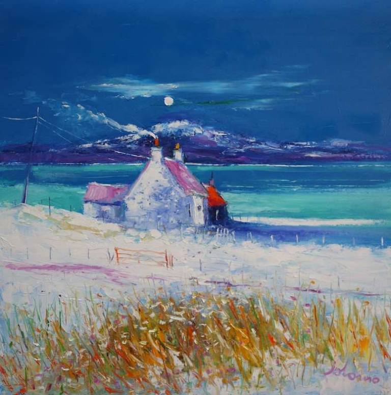 In The Bleak Mid Winter Isle of Iona 24x24 - John Lowrie Morrison