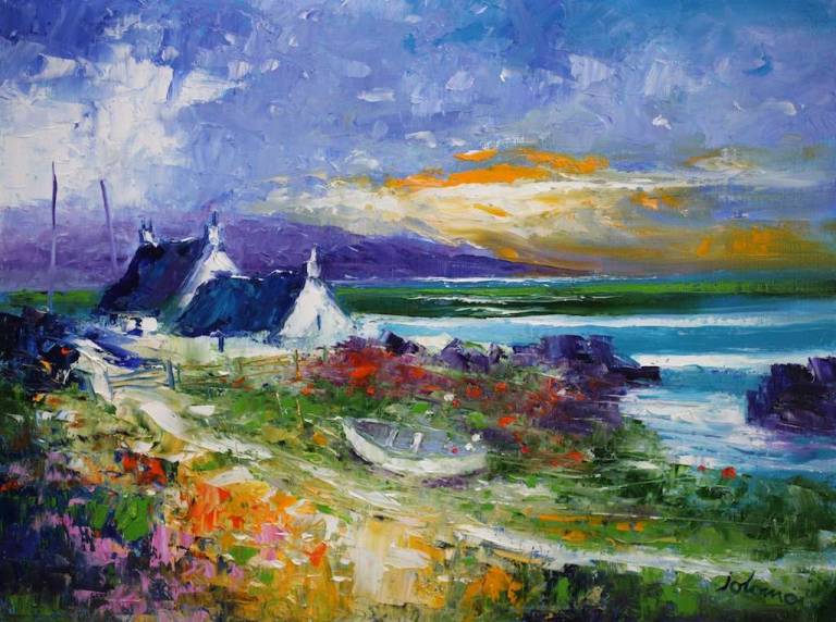 Wet Eveninglight The Mull of Kintyre 18x24 - John Lowrie Morrison