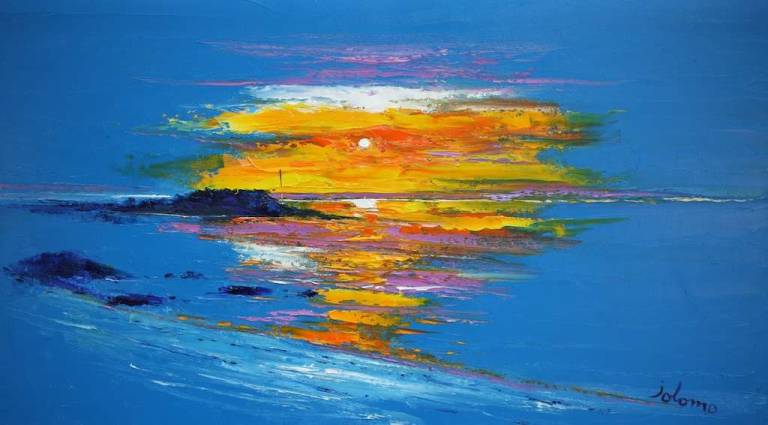 Fadinglight Looking From Iona 18x32 - John Lowrie Morrison