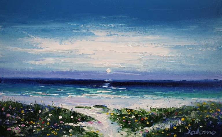 Summerlight Balevullin Beach Isle of Tiree 10x16 - John Lowrie Morrison