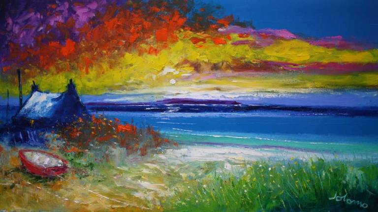 Rathlin Island Ulster Looking Frm Kintyre 18x32 - John Lowrie Morrison