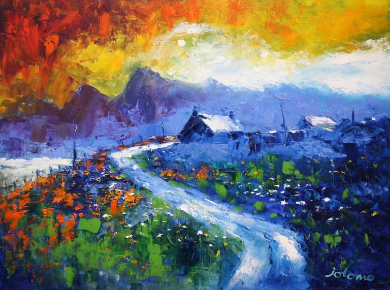 Eveninglight Croft At Keills Knapdale 18x24 - John Lowrie Morrison