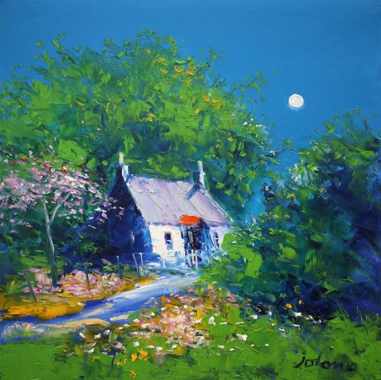 Croft In The Woods Knapdale 16x16 - John Lowrie Morrison