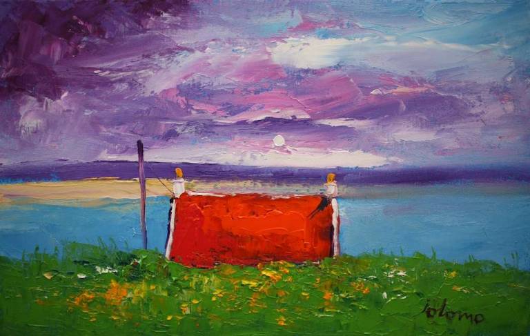 Crois Mhor Croft Loch Gruinart Islay 10x16 - John Lowrie Morrison