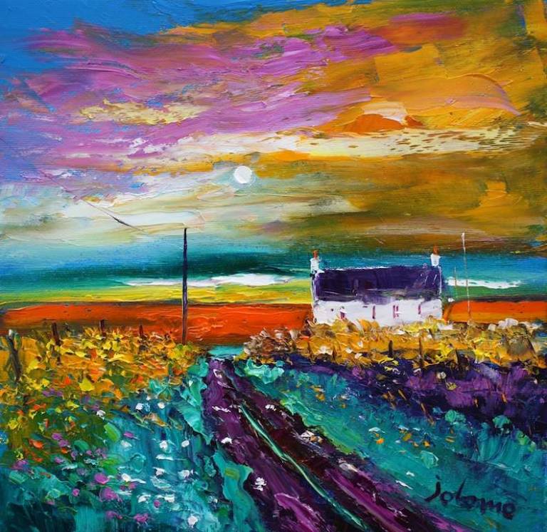 The Kintyre Barley Fields small sketch 12x12 - John Lowrie Morrison