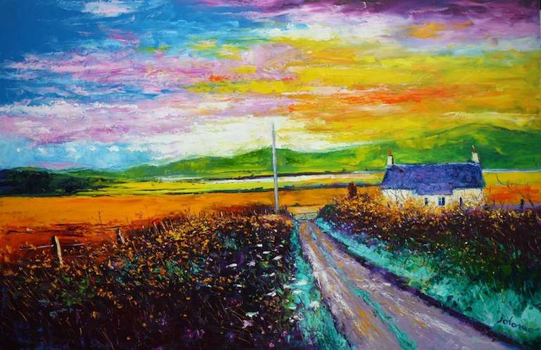 The Barley Fields Of Kintyre Eveninglight 40x60 - John Lowrie Morrison